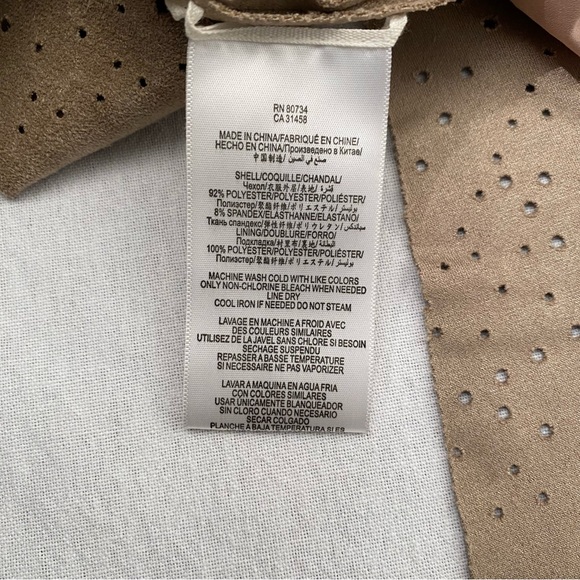 BCBGMaxAzria "Faux" Suede Caralyn Laser Cut Drape Back Tank Top, Size XS - Picture 14 of 14